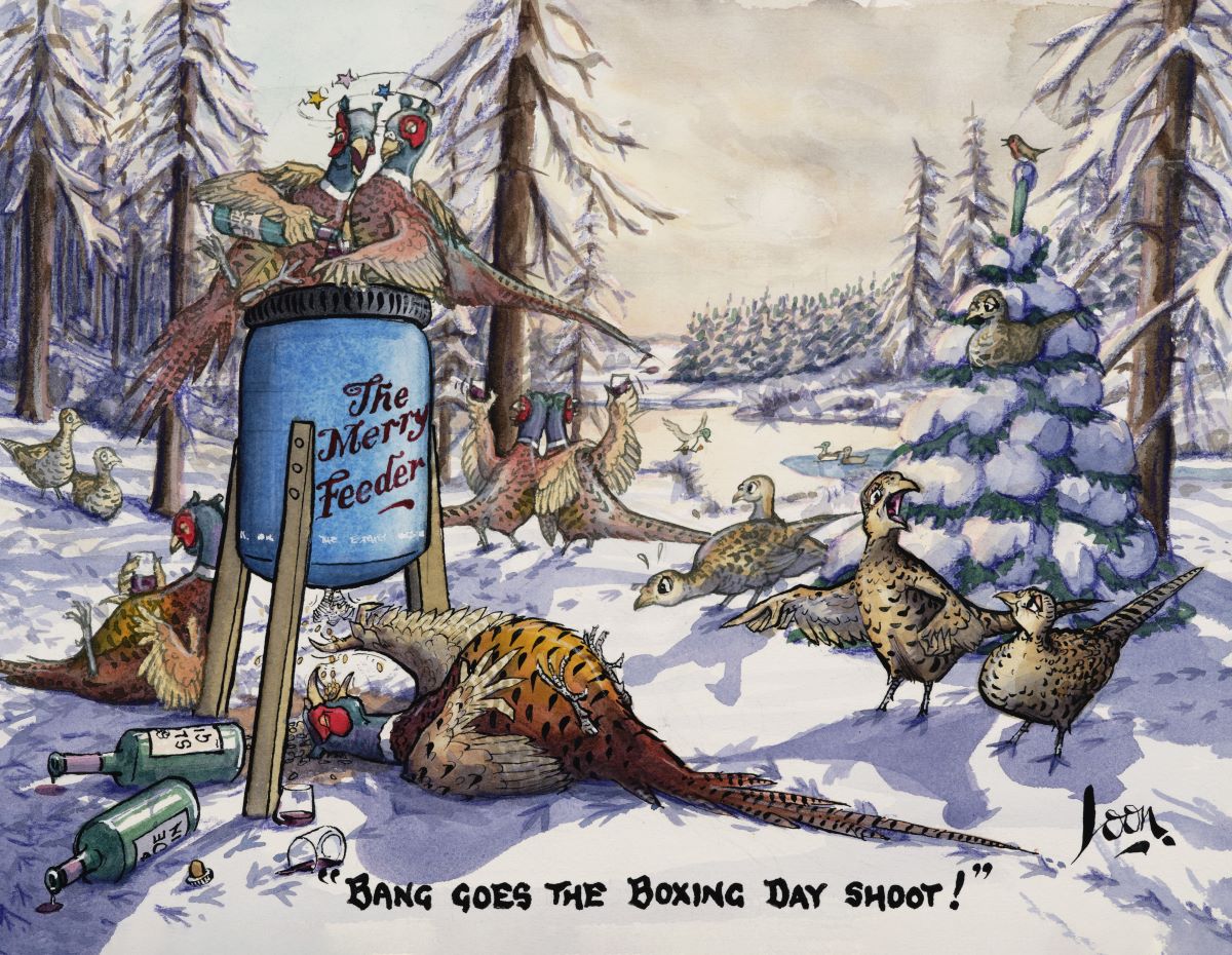 Boxing Day Shoot by Loon - Pack of 10 GWCT Christmas Cards 2024