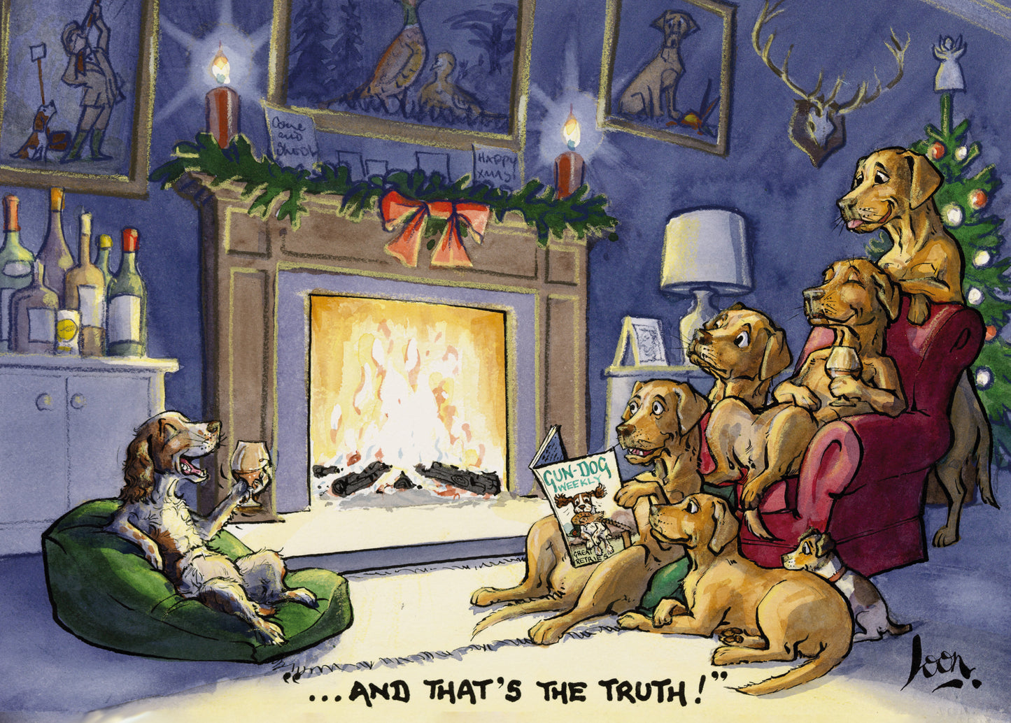 Mixed Pack of Loon (5 different GWCT Christmas Card designs) - Pack of 10 (GWCT Ref 1)