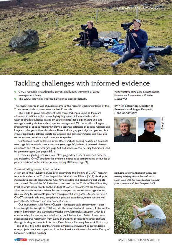 GWCT Annual Review 2018 - eBook