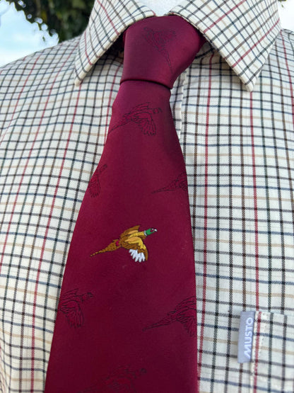 GWCT Burgundy Pheasant Tie