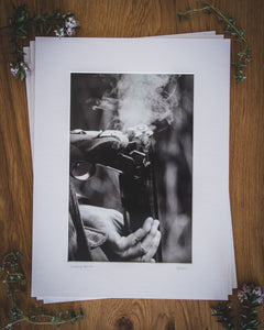 'Smoking Barrel' - Fieldsports Photographic Print by Rachel Foster