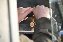 Load image into Gallery viewer, J Boult Designs Shotgun Cartridge Key Ring with Leather Strap