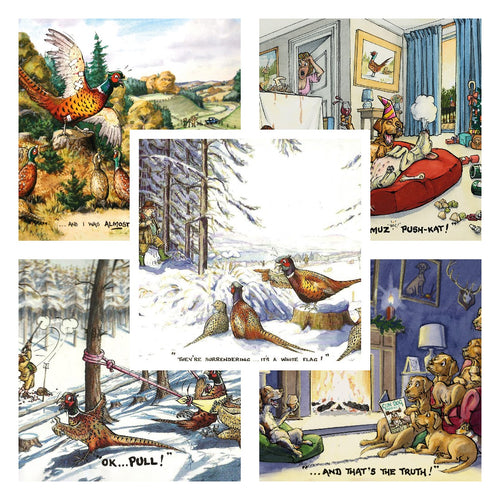 2021 Mixed Pack of Loon (5 different GWCT Christmas Card designs) - Pack of 10