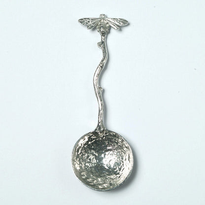 English Pewter Bee Bowl with Bee Pewter Spoon