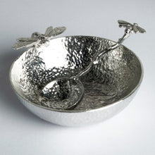 Load image into Gallery viewer, English Pewter Bee Bowl with Bee Pewter Spoon