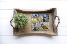 Load image into Gallery viewer, Handmade Glass Animal Coaster Set