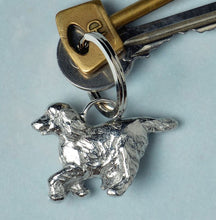 Load image into Gallery viewer, Springer Spaniel Dog Pewter Key Ring