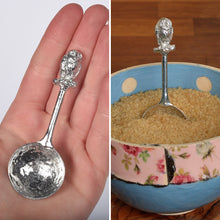 Load image into Gallery viewer, Handmade Owl Pewter Spoon