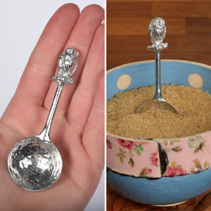 Handmade Owl Pewter Spoon